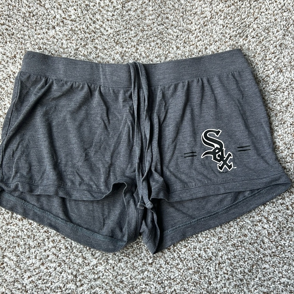 Gray White Sox shorts